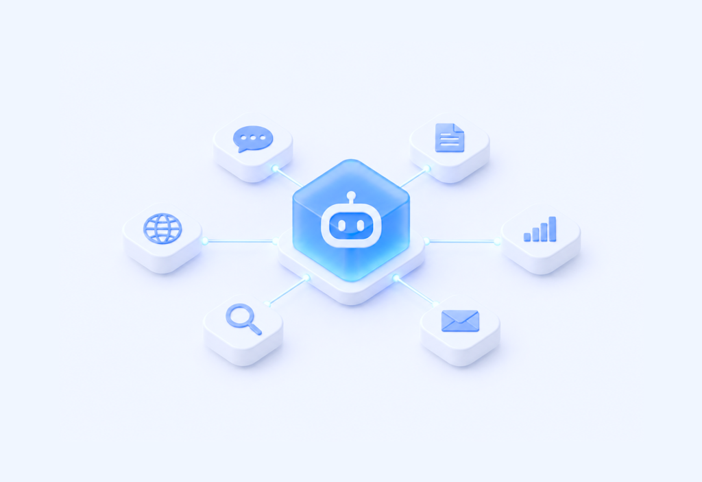 ilustrasi ai assistent